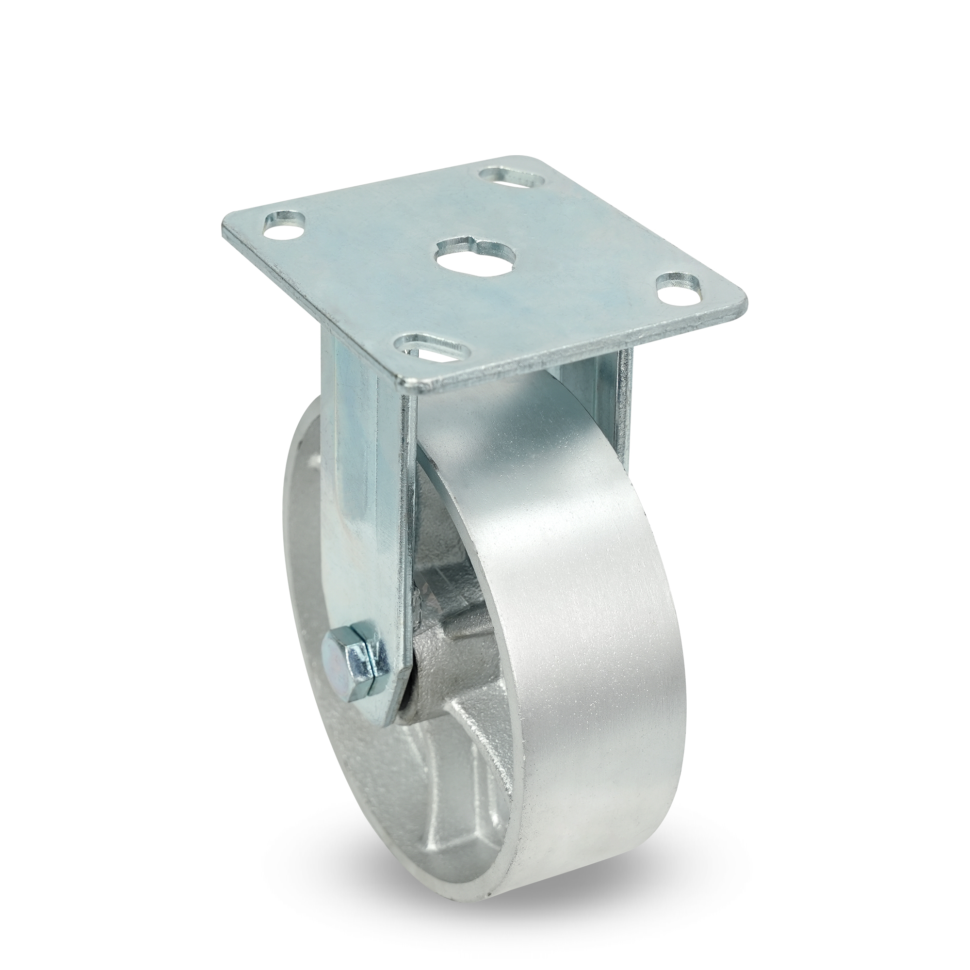 Klutch 6in. Steel Rigid Caster, 900-Lb. Capacity